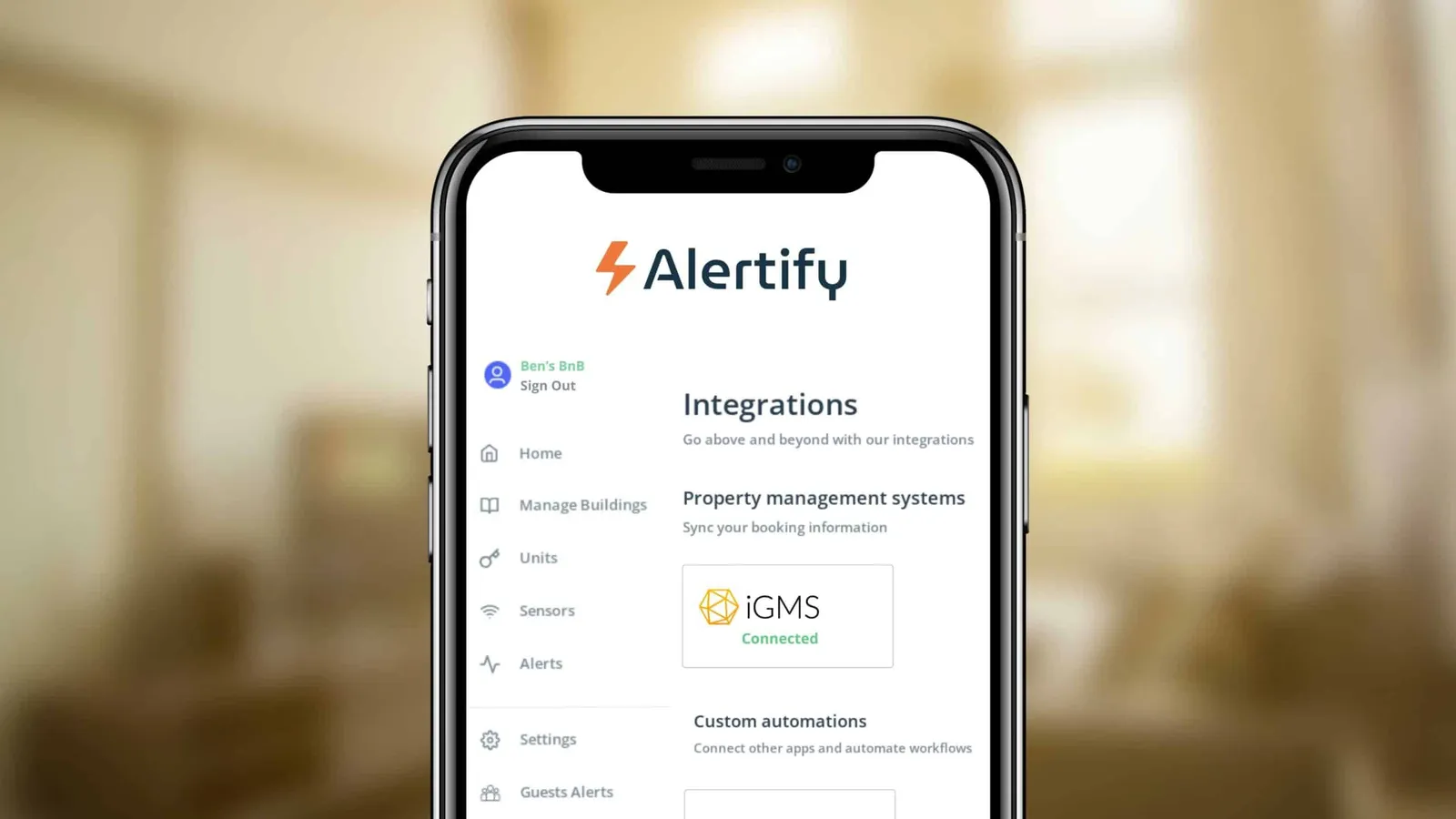 Integrare Alertify con iGMS per la gestione affitti brevi