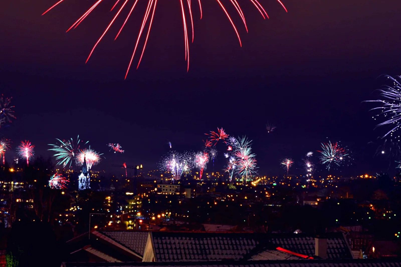 Rumore di Capodanno causato dai fuochi d'artificio