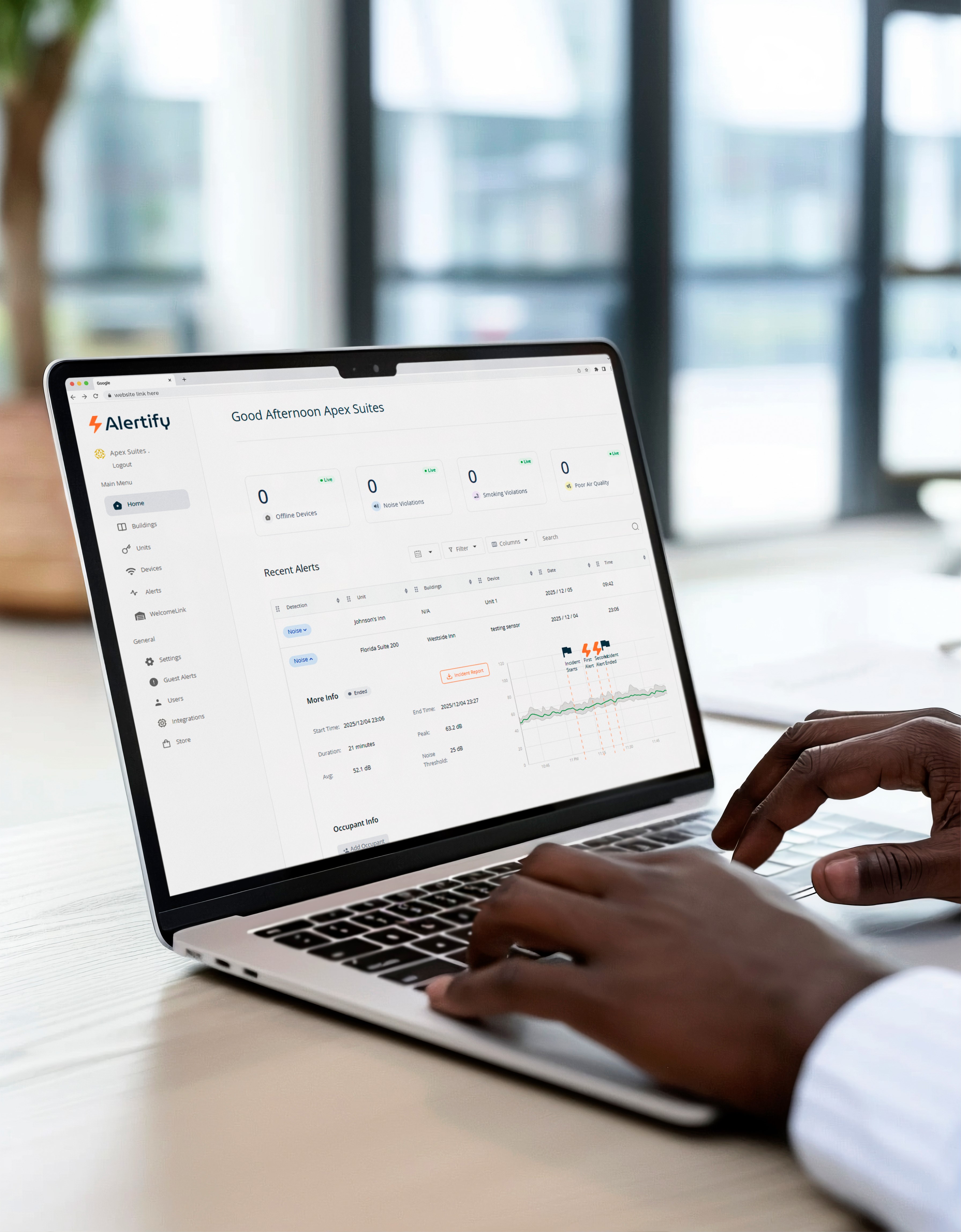 La dashboard di Alertify, dove gli affiliati monitorano segnalazioni e commissioni