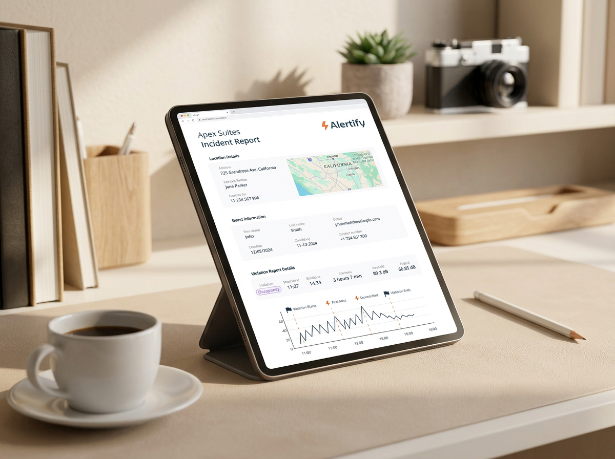 Report di un evento con prove documentali Alertify